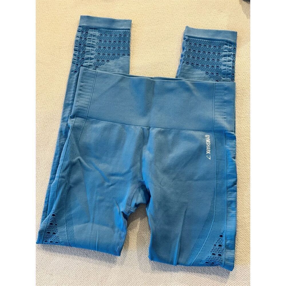 Gymshark Women's High Waisted Seamless Leggings Blue Size S
